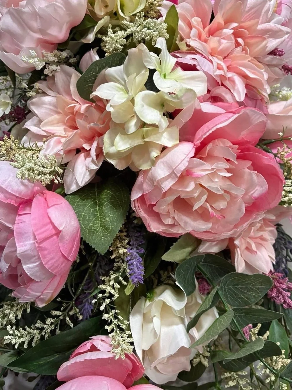 Pink Floral Hanging Swag - Decorative Wall Accent
